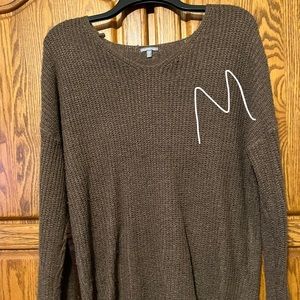 Brown knit sweater